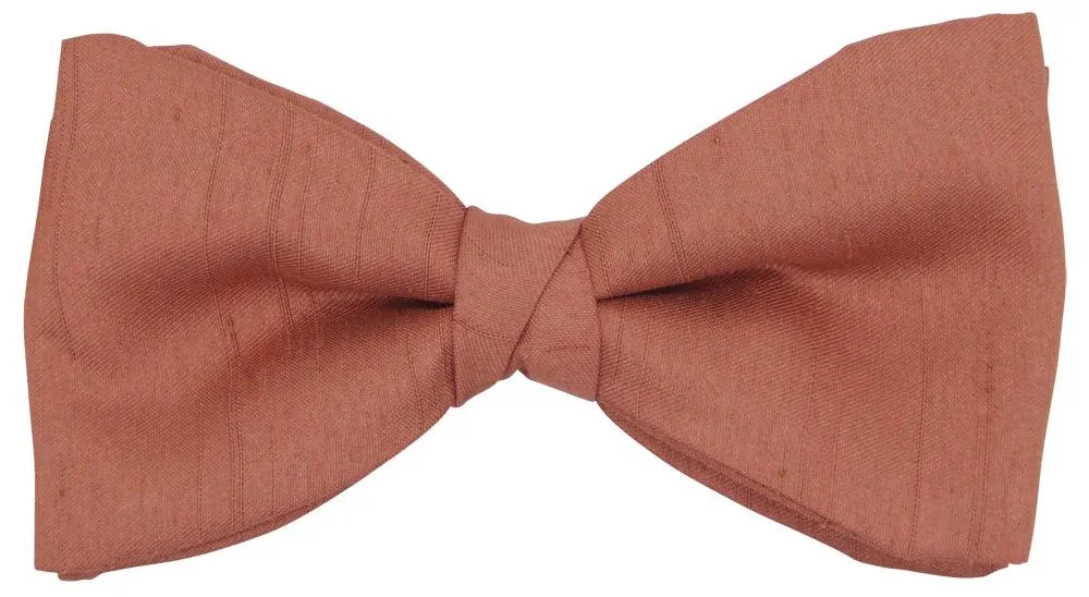 CLEARANCE - Terracotta Shantung Bow Tie