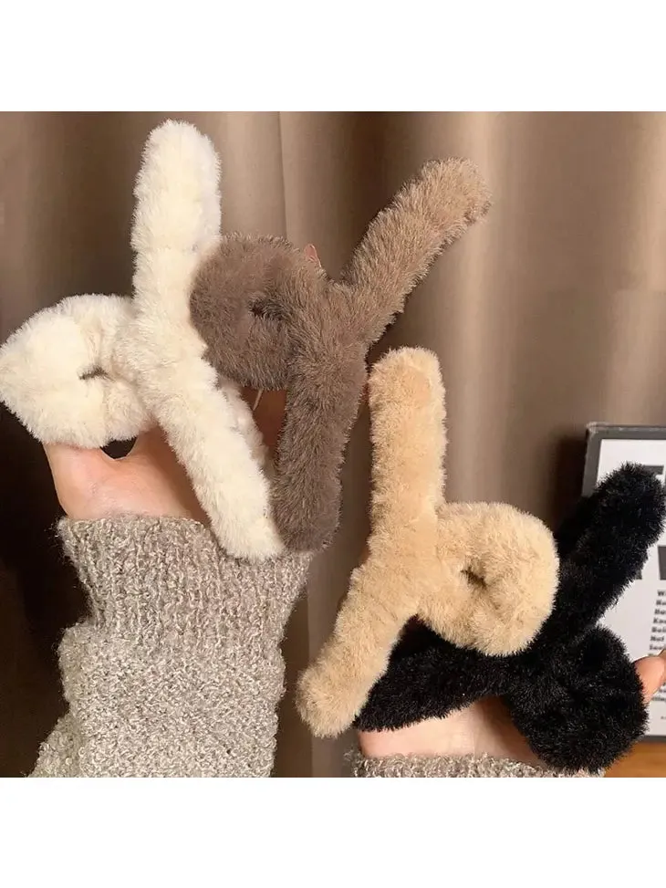 Cozy Plush Hair Claw Clip