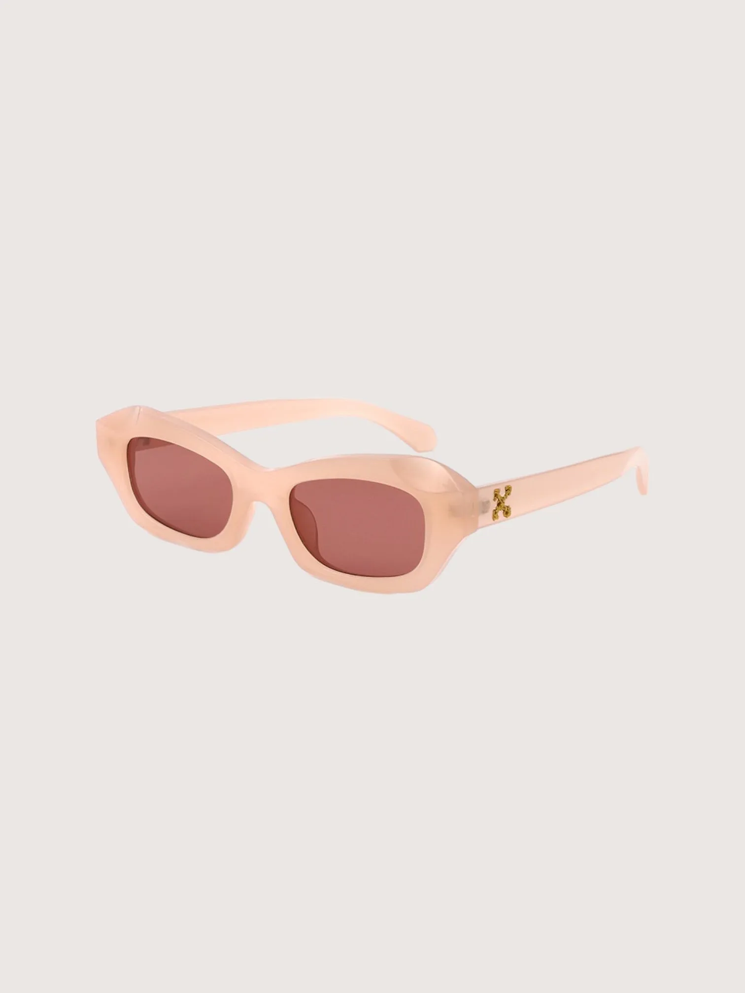 Curved Frame Sunglasses | Pink