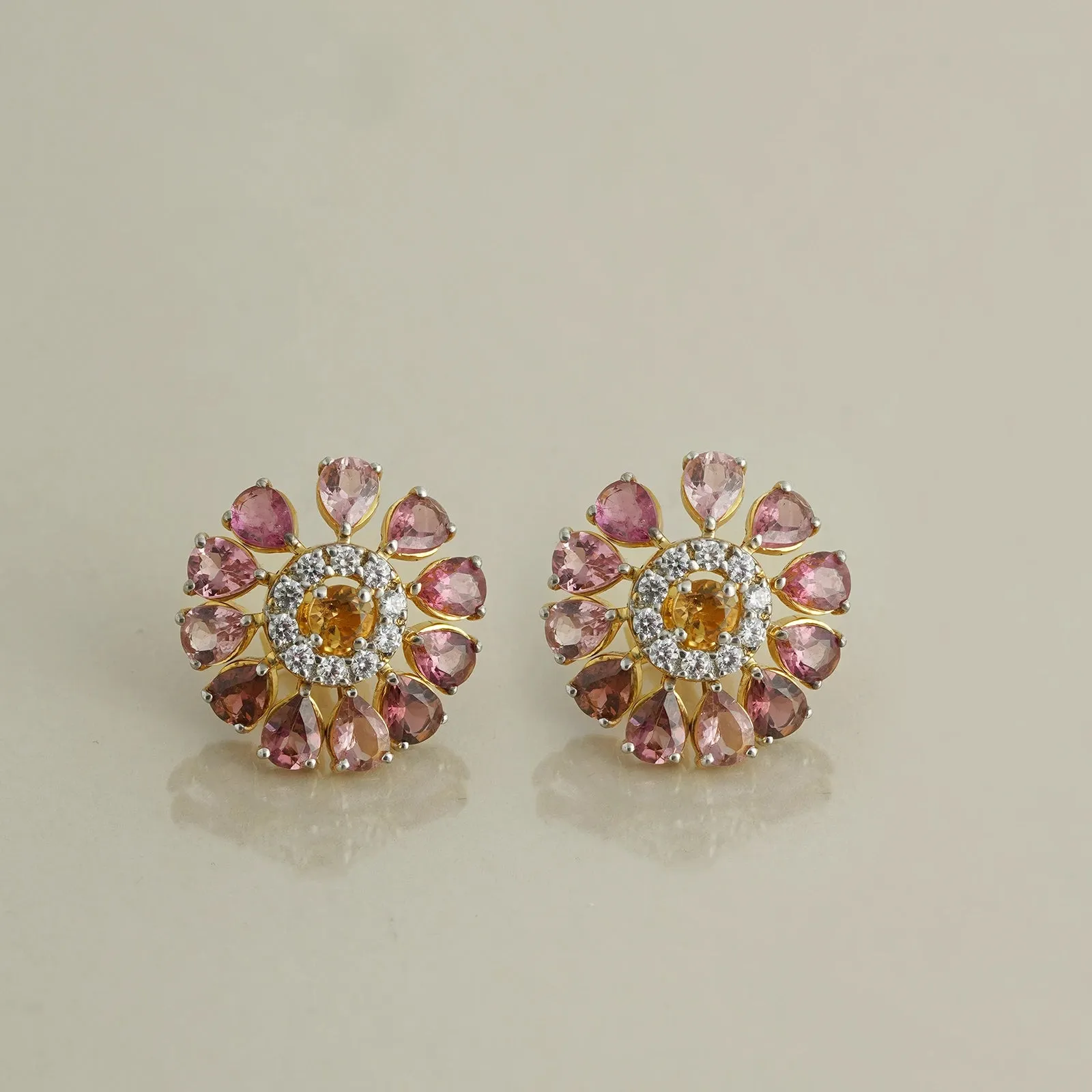 Dahlia Rose Ear Studs