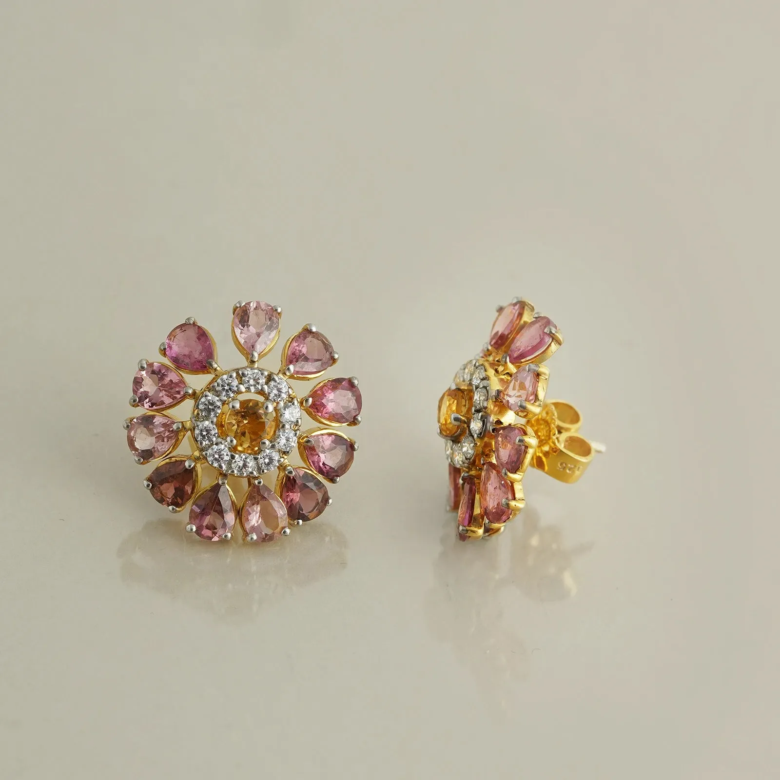 Dahlia Rose Ear Studs