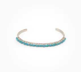 Dainty Mixed Shape Turquoise Cuff - Women’s Turquoise Jewelry