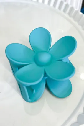 Daisy Flower Claw Clip, Teal