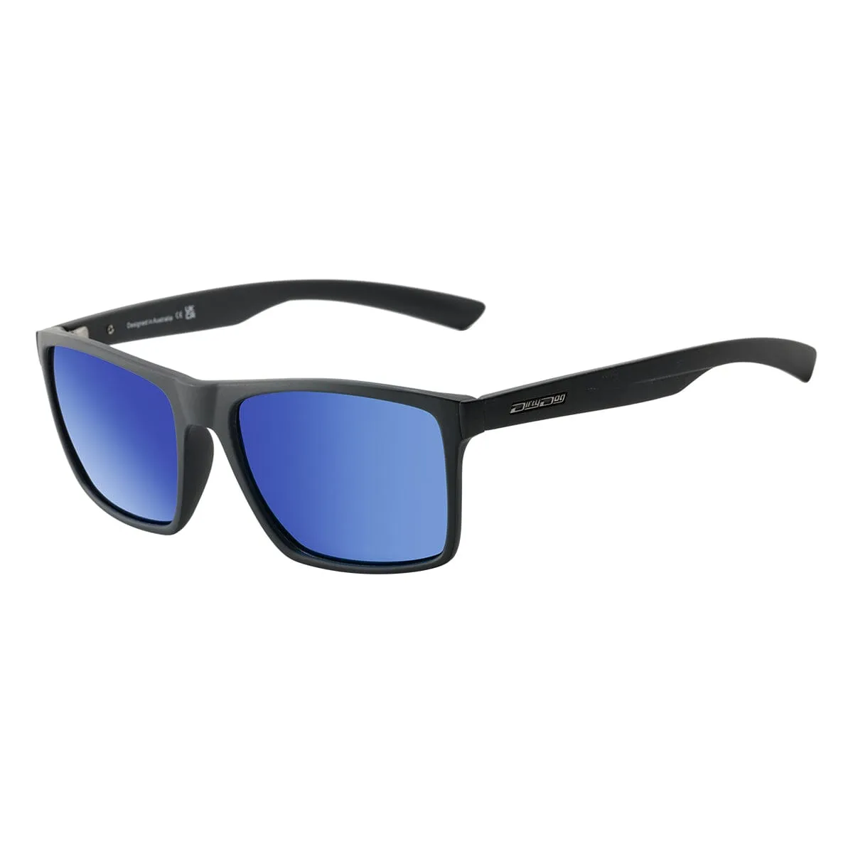 DD Volcano - Satin Black/Blue Mirror Polarised