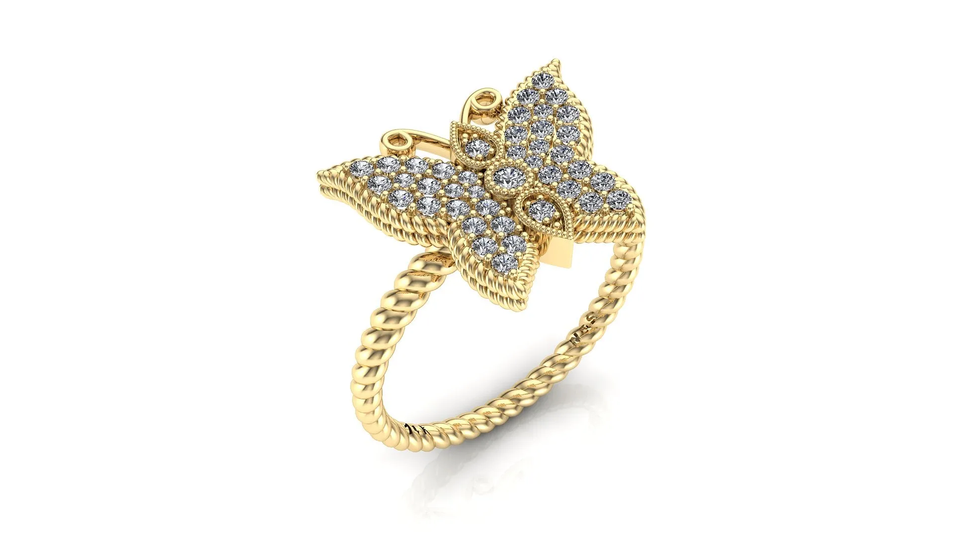 Diamond Butterfly Ring NIJ014