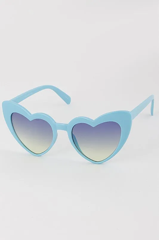 Dolly Retro Heart Shaped Pink Sunglasses