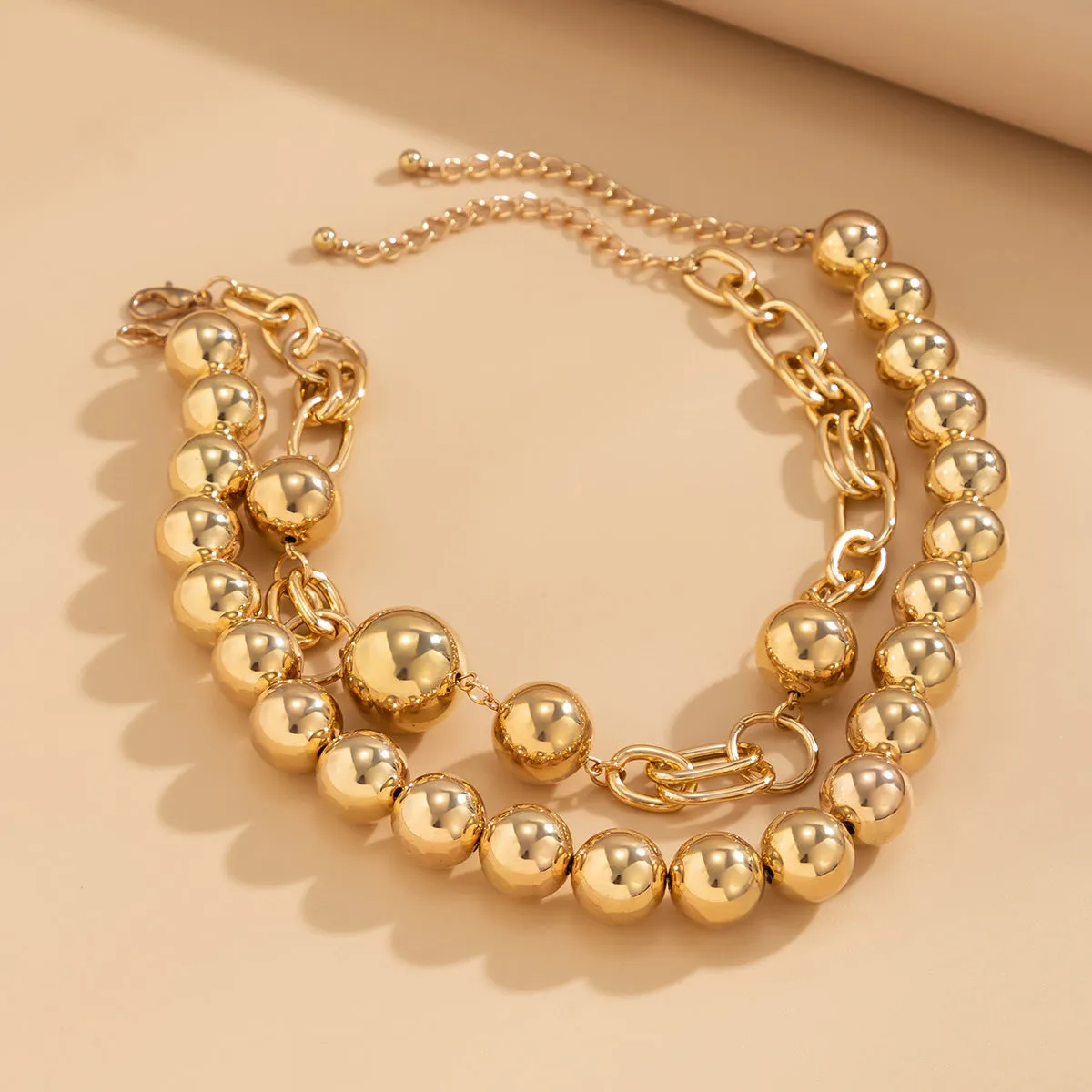 Double Layered Faux Pearl Necklace