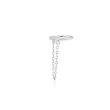 Drop Chain Ear Cuff - Silver