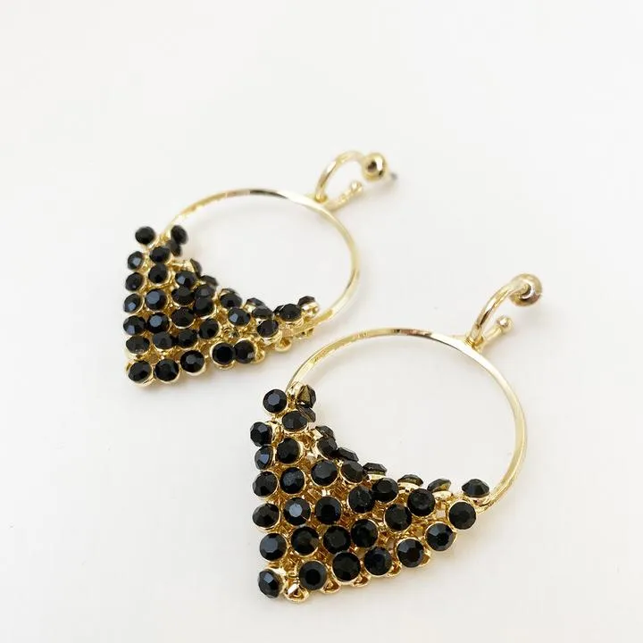 Drop Crystals on Earrings - 2448