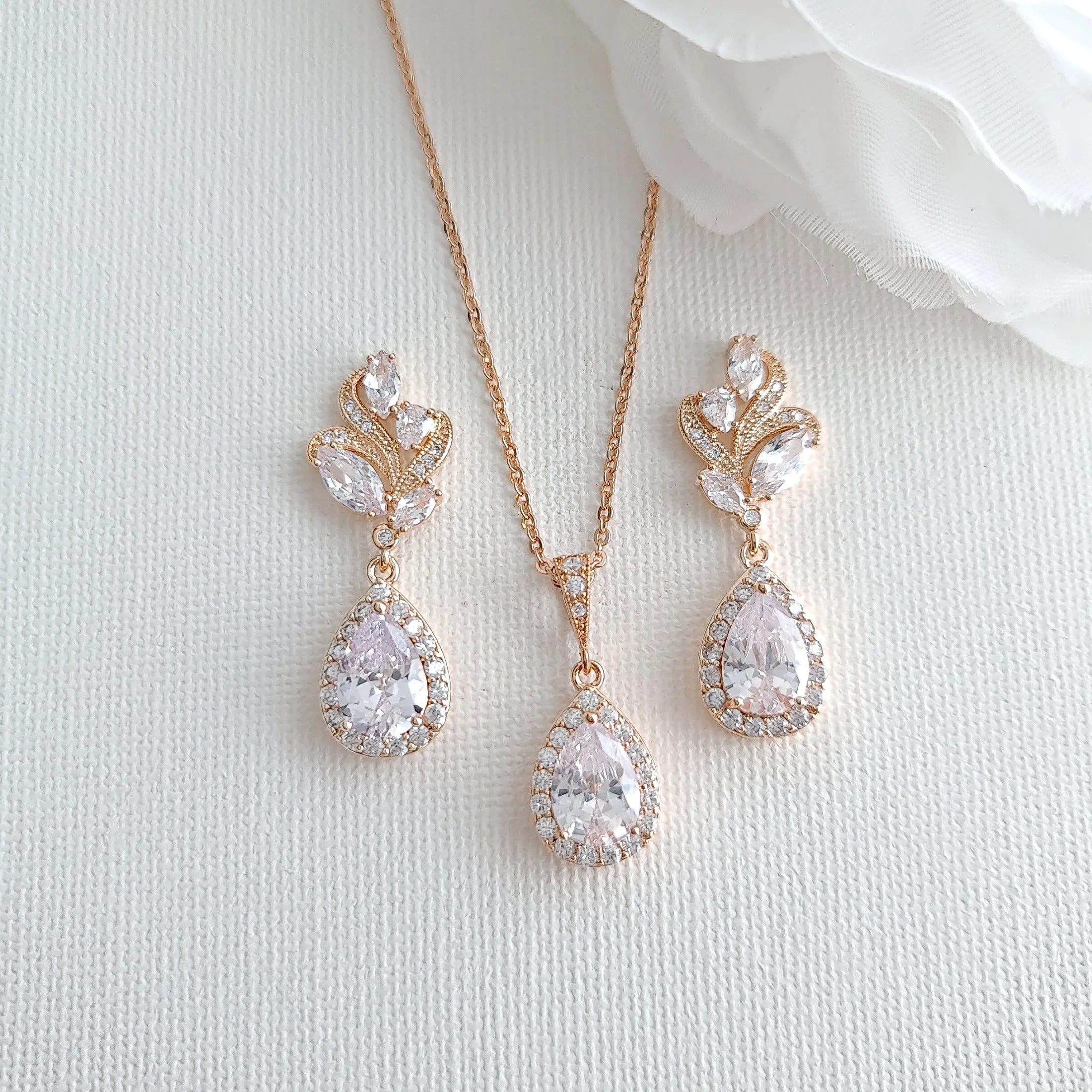 Earrings Sets with Matching Necklace-Wavy