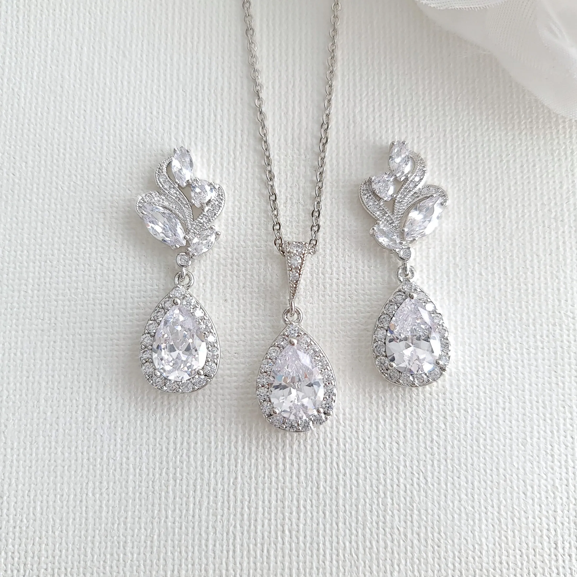 Earrings Sets with Matching Necklace-Wavy