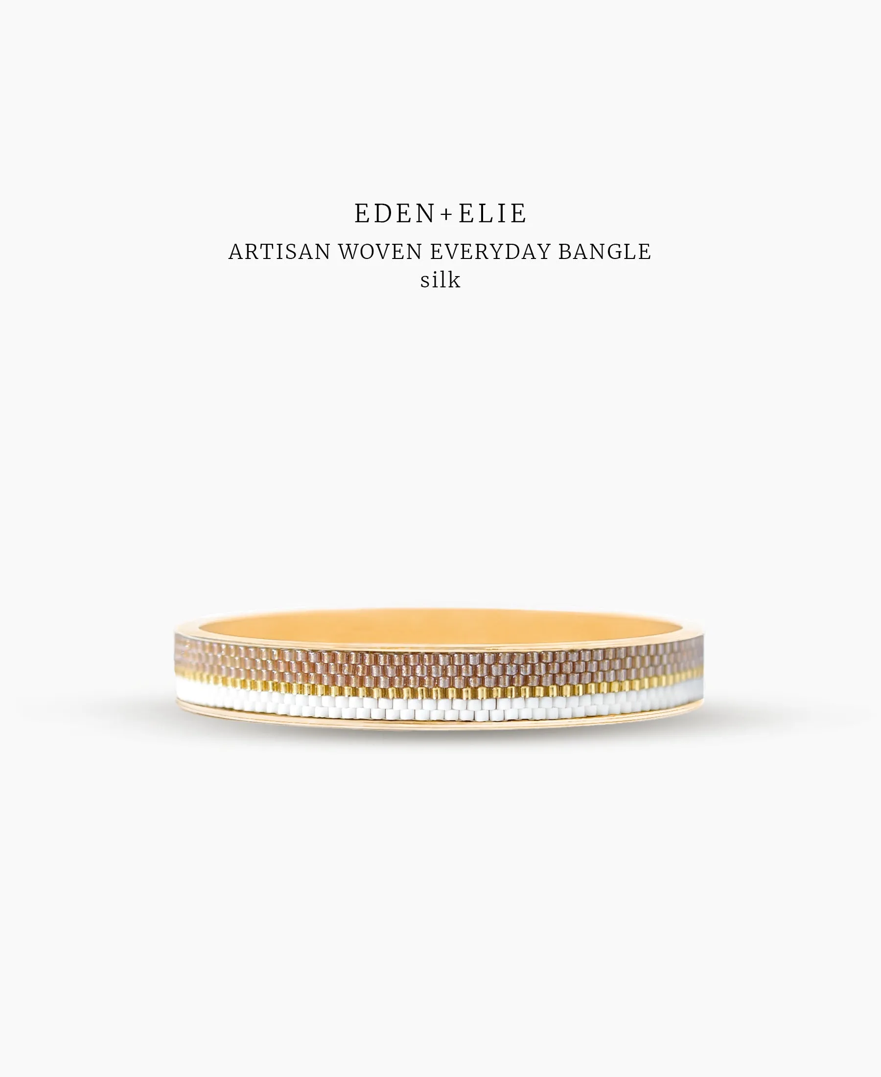 EDEN   ELIE Everyday gold narrow bangle - silk