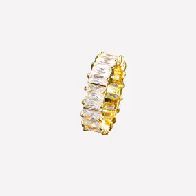 Elegant Gold-Tone Jewelled Womens Fashion Accessory Ring