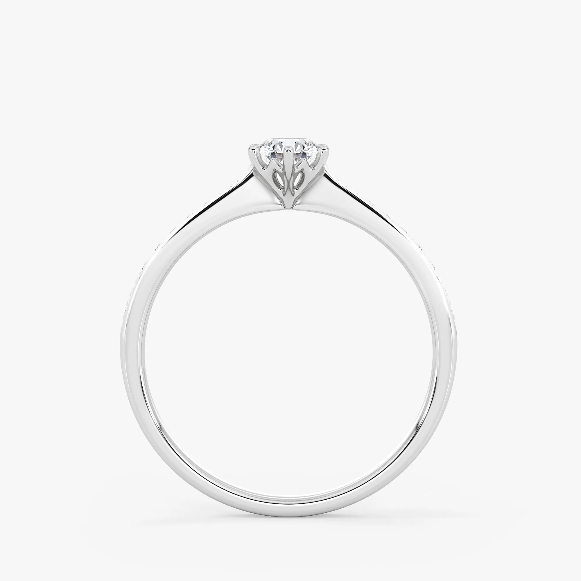 Elegant 18K Gold Solitaire Ring with Exquisite 0.25 Carat Brilliant Cut Diamond