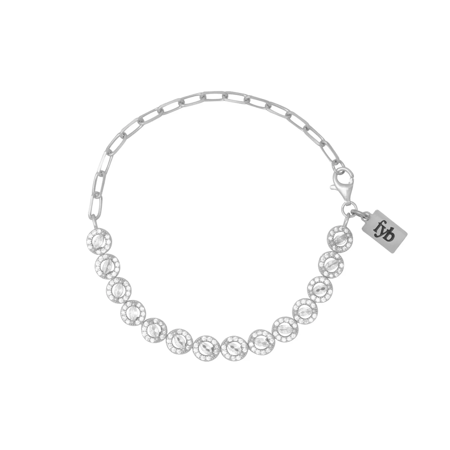 Eva Tennis Bracelet - Silver