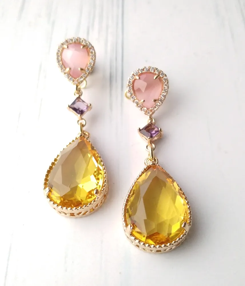 Evangeline Three Tier Earrings