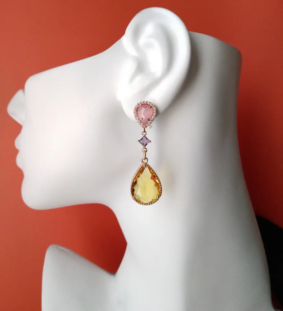 Evangeline Three Tier Earrings