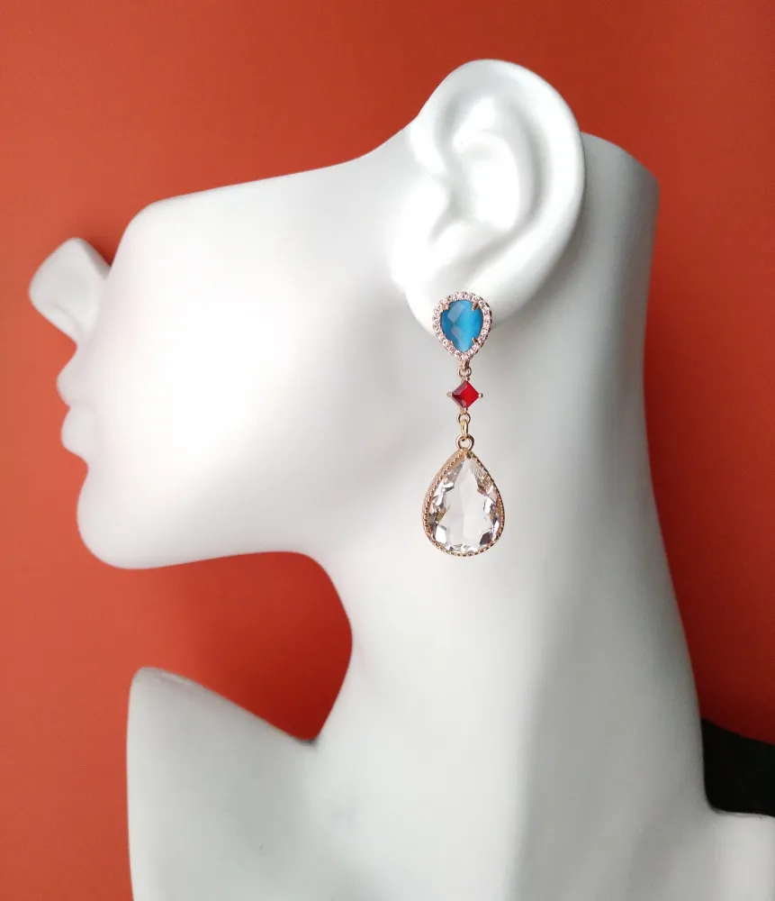 Evangeline Three Tier Earrings