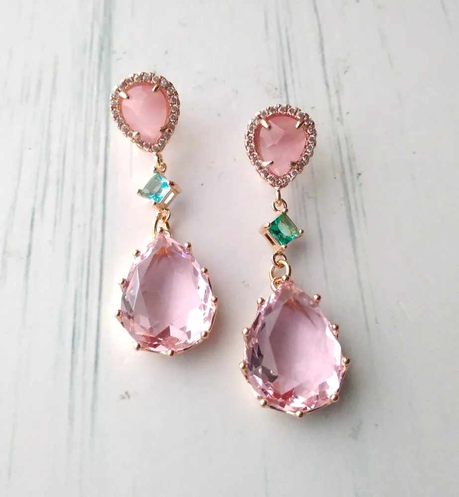 Evangeline Three Tier Earrings