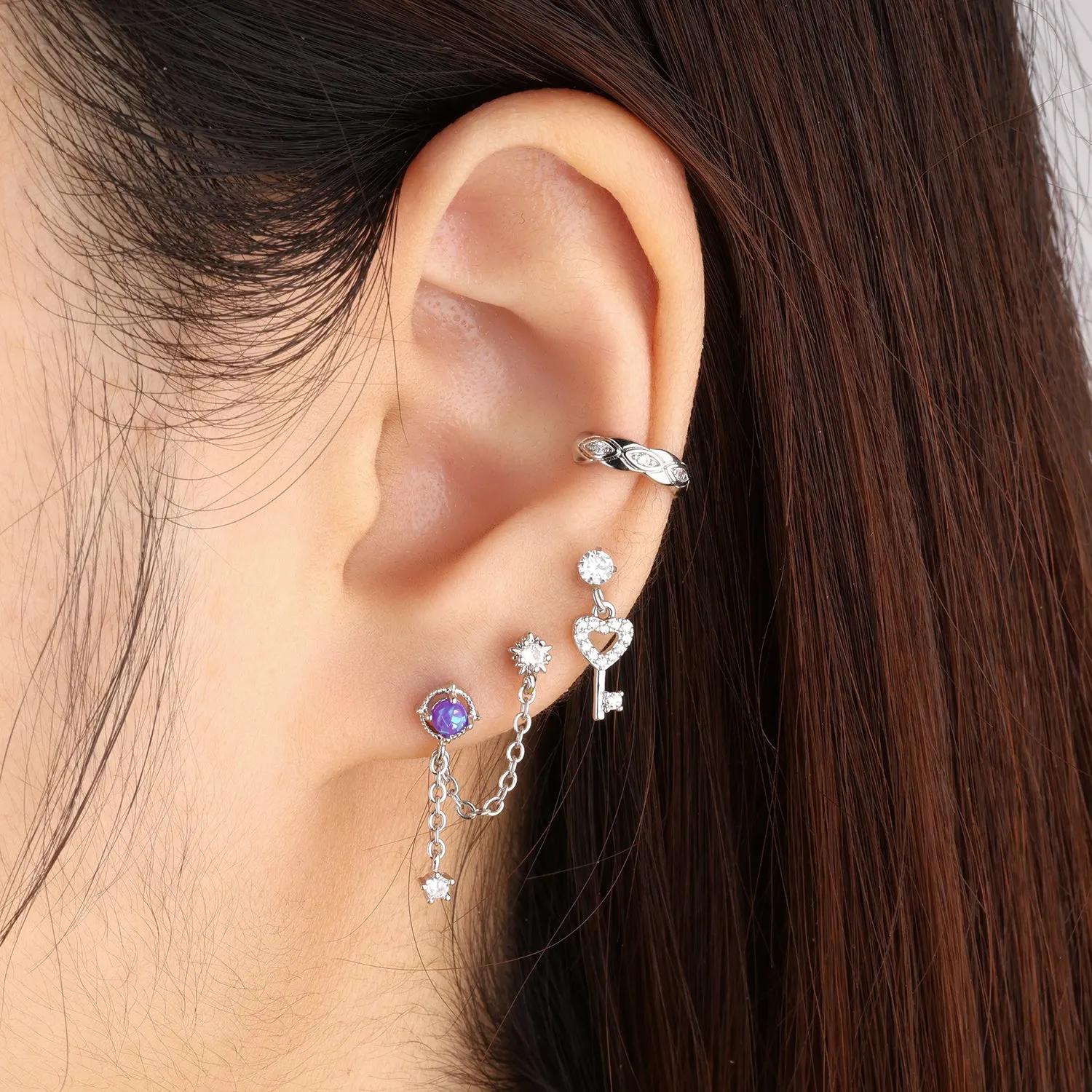 Evil Eye Ear Cuff