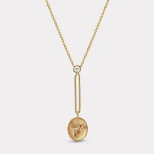 Fantasy Signet Pendant Necklace - Flying Pig