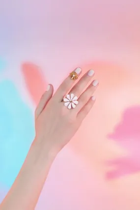 floral gold ring set