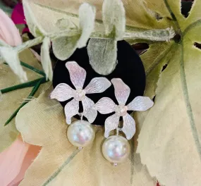 FLOWER & PEARL EARRINGS