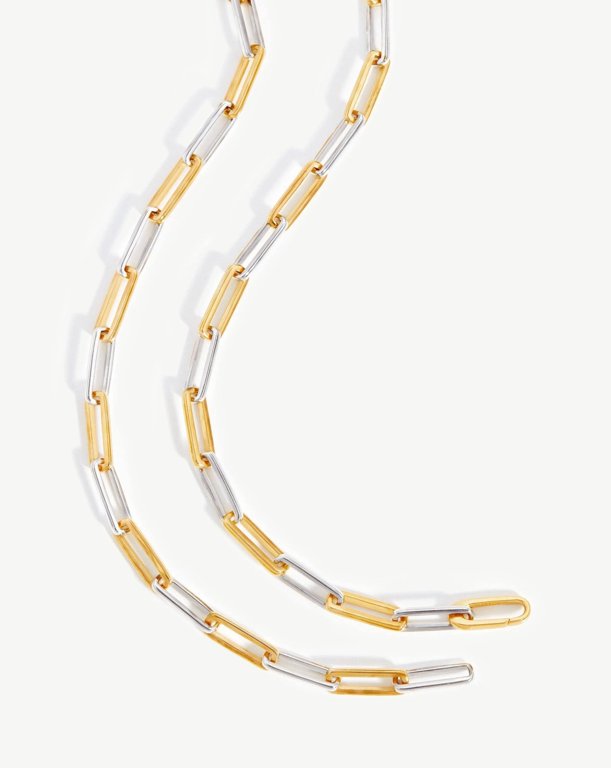 Fused Two Tone Chain Necklace | 18ct Gold Plated Vermeil/Sterling Silver