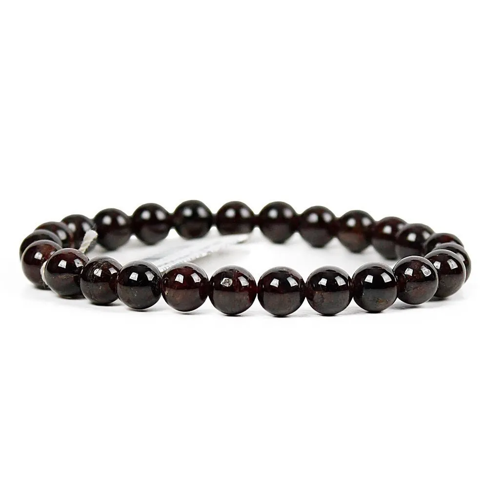 Garnet Gemstone Power Bracelet 7mm