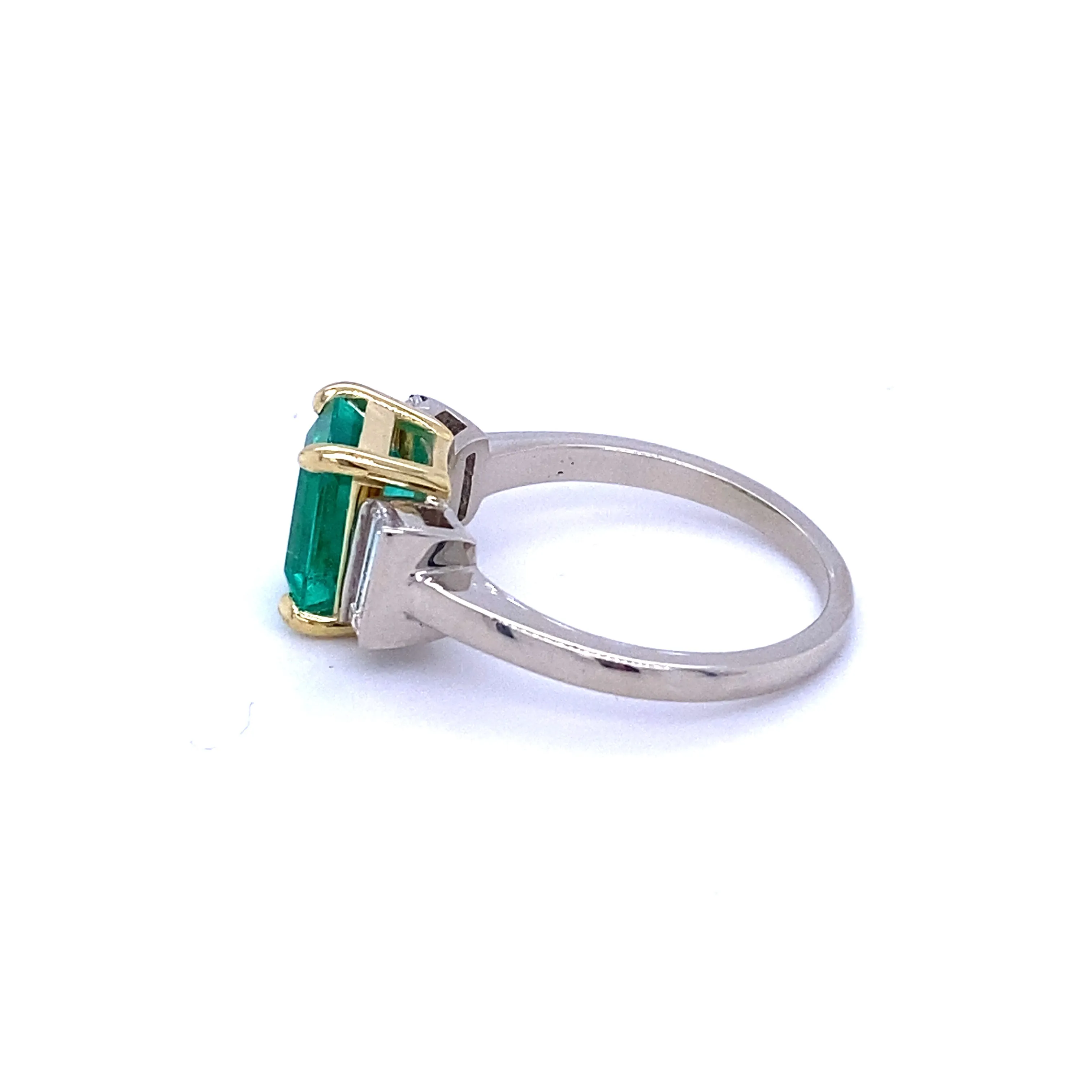 GIA Colombian Emerald and Diamond Ring