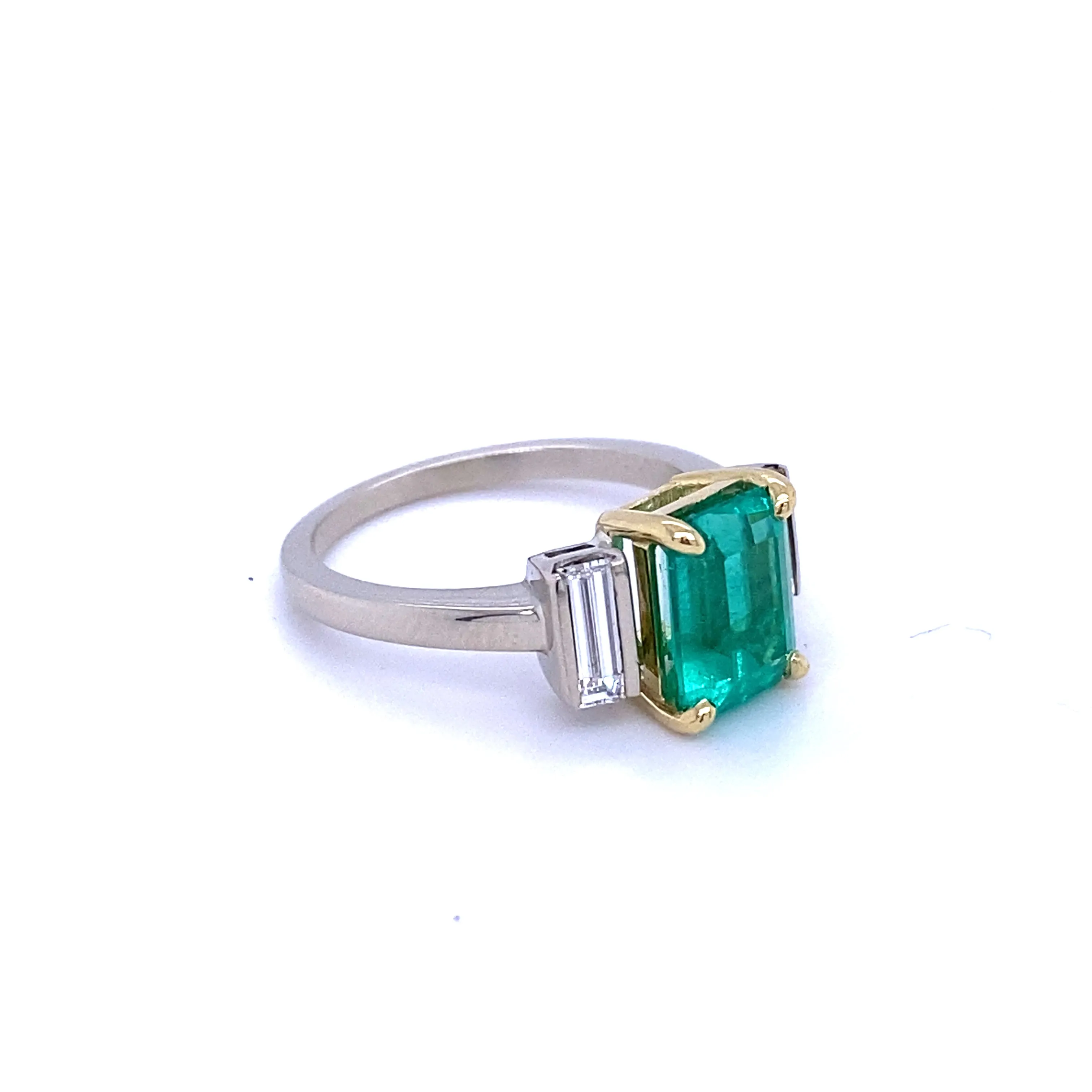 GIA Colombian Emerald and Diamond Ring