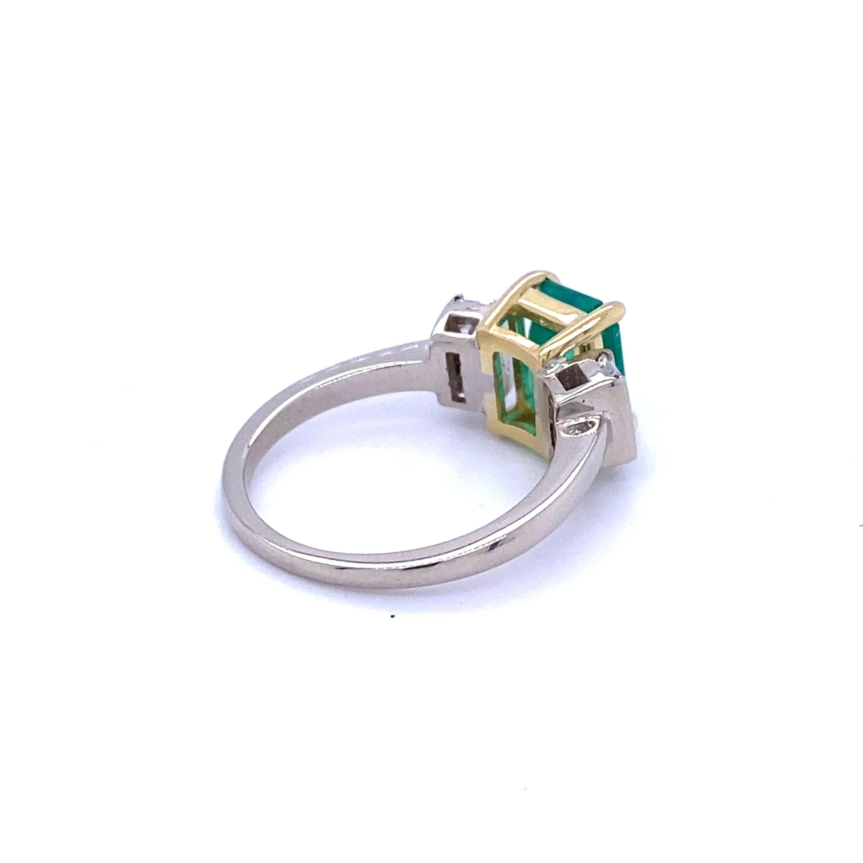 GIA Colombian Emerald and Diamond Ring