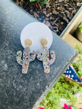 GLITZY CACTUS EARRINGS