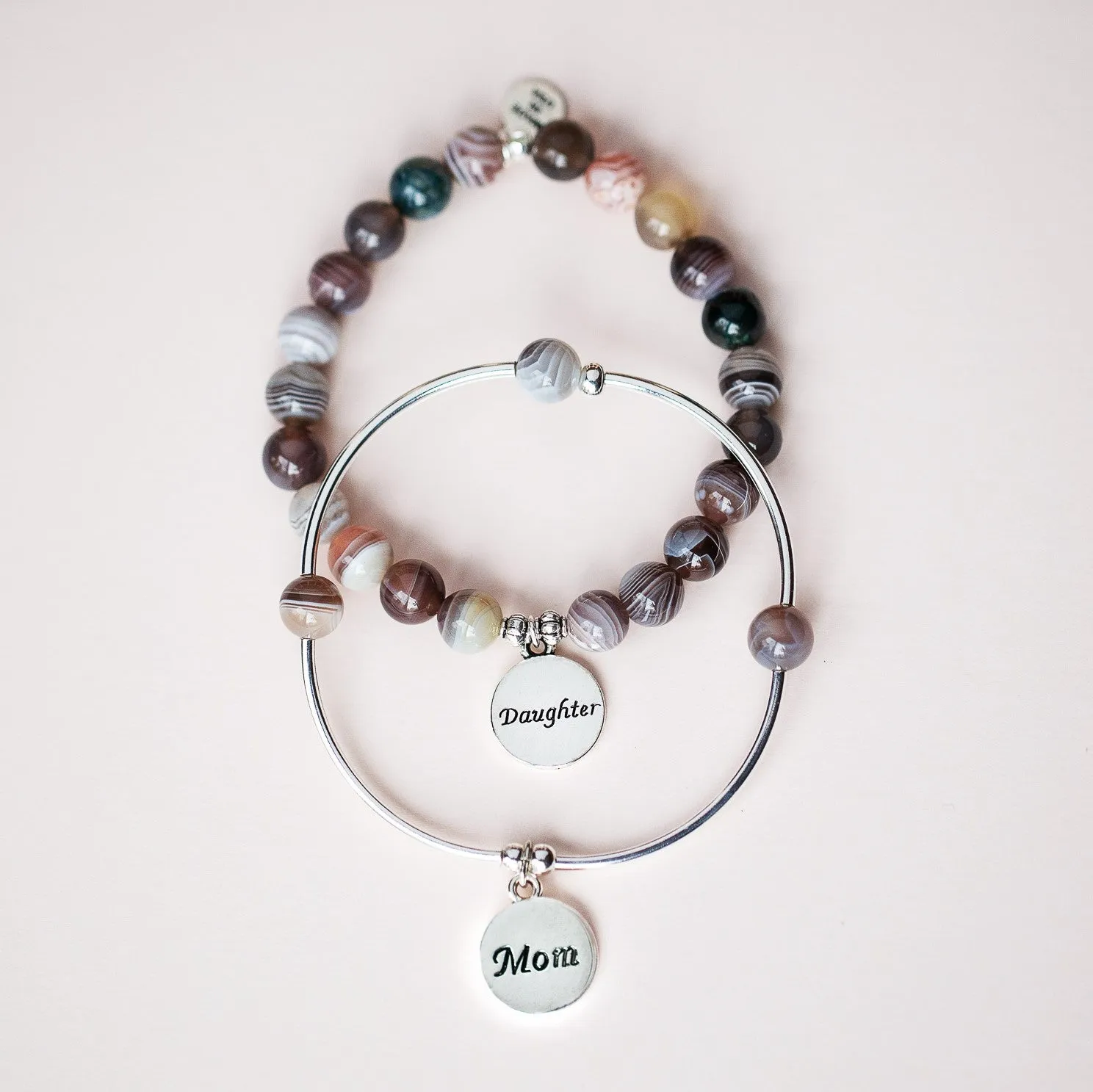 Godmother | Soft Bangle Charm Bracelet | Botswana