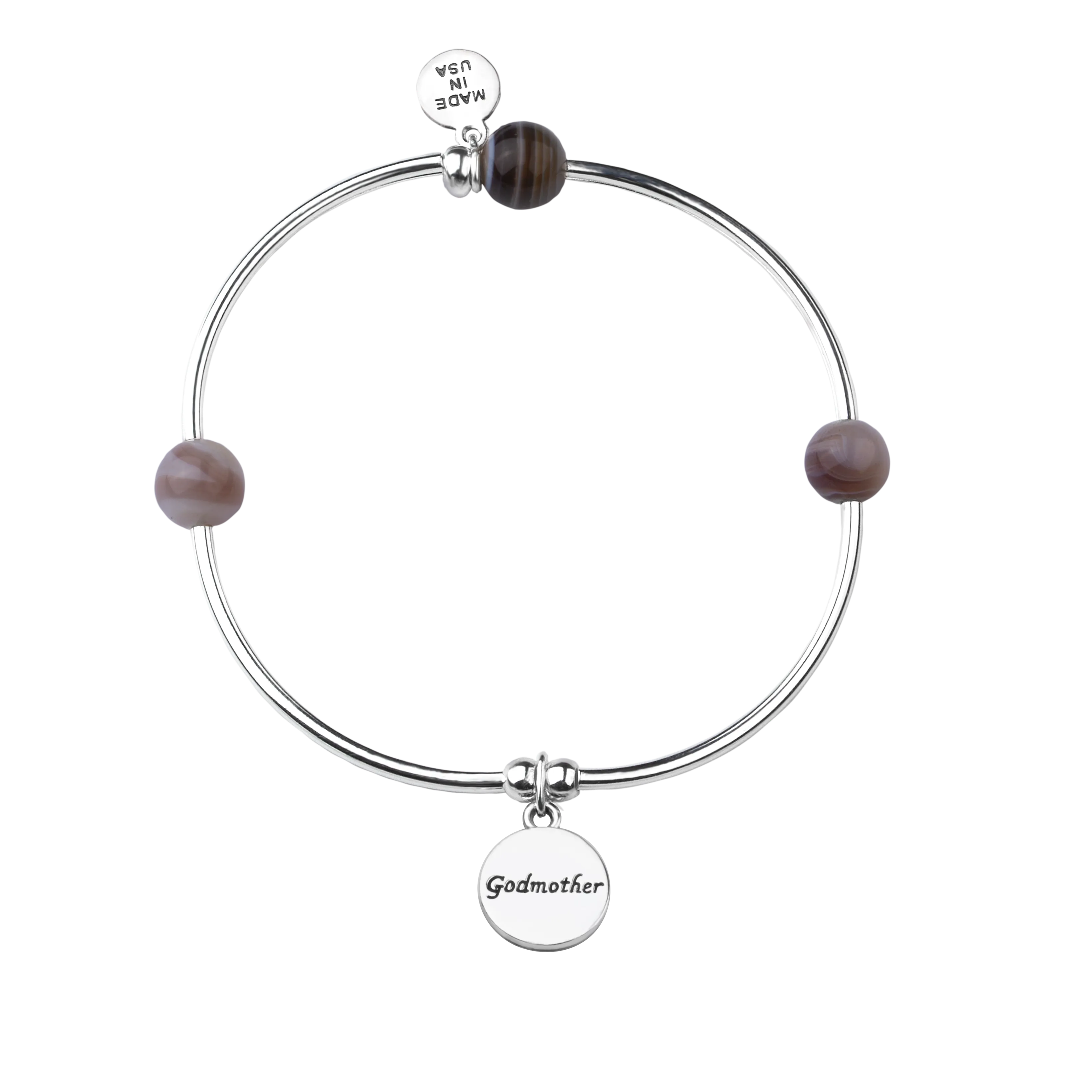 Godmother | Soft Bangle Charm Bracelet | Botswana