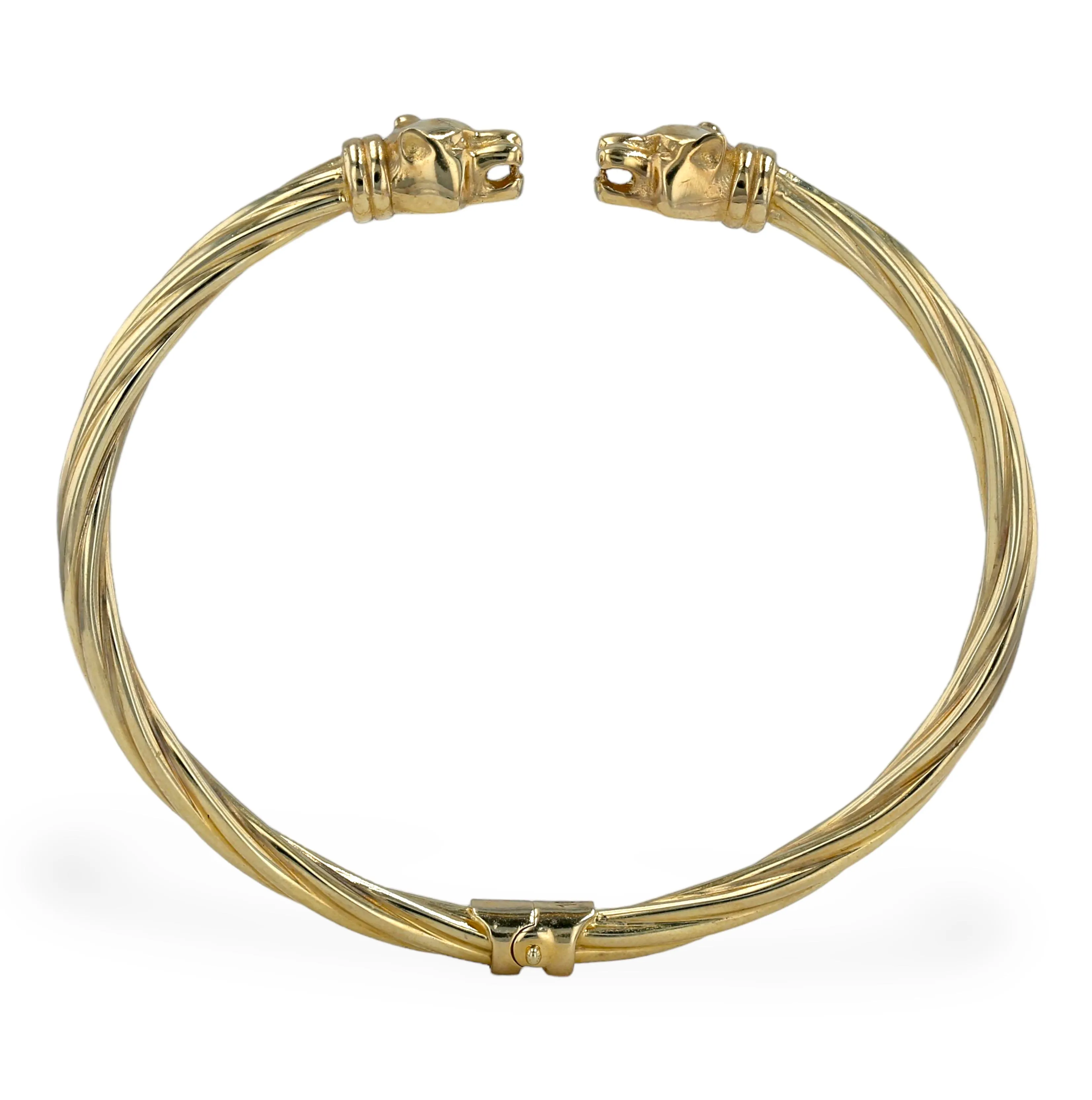 Gold 10k panther twist bangle