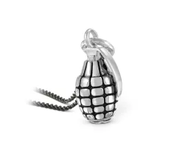 Grenade Necklace - Silver