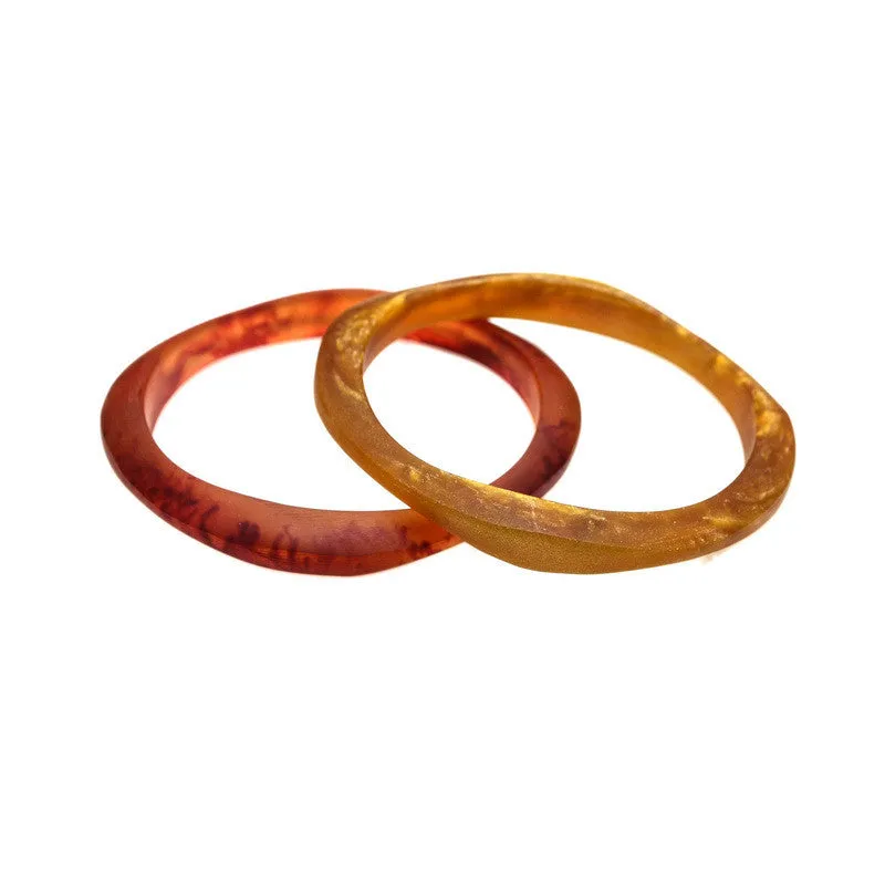 Haiku Double Resin Bangle Set