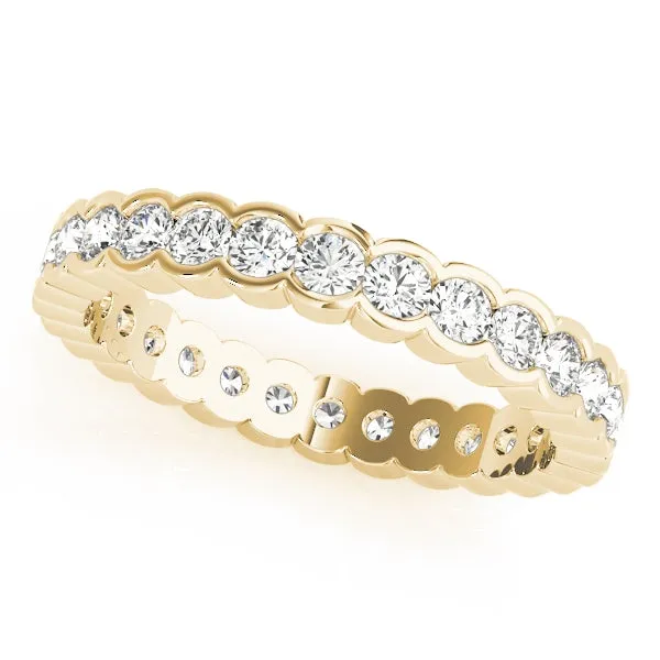 HARMONY 4 Carat Diamond Eternity Band in 14K - 18K Gold or Platinum 20 pointer G Color SI1 Clarity Half Bezel Setting By Mike Nekta SIZE 9