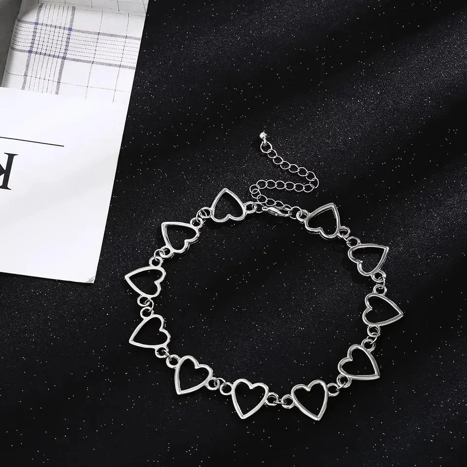 Heart Tricks Silver Choker