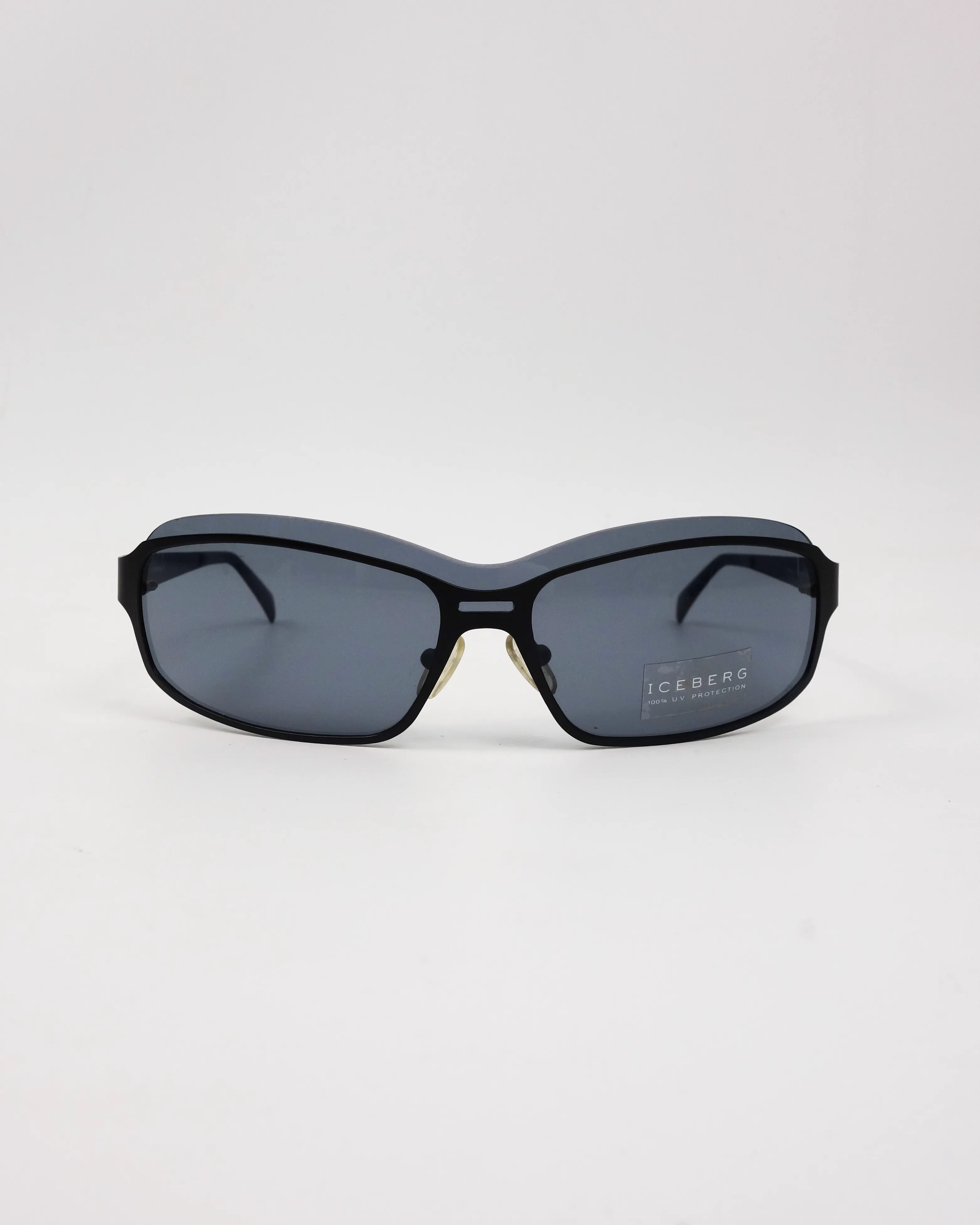 Iceberg Thin Aluminium Frame Black Sunglasses 2000's