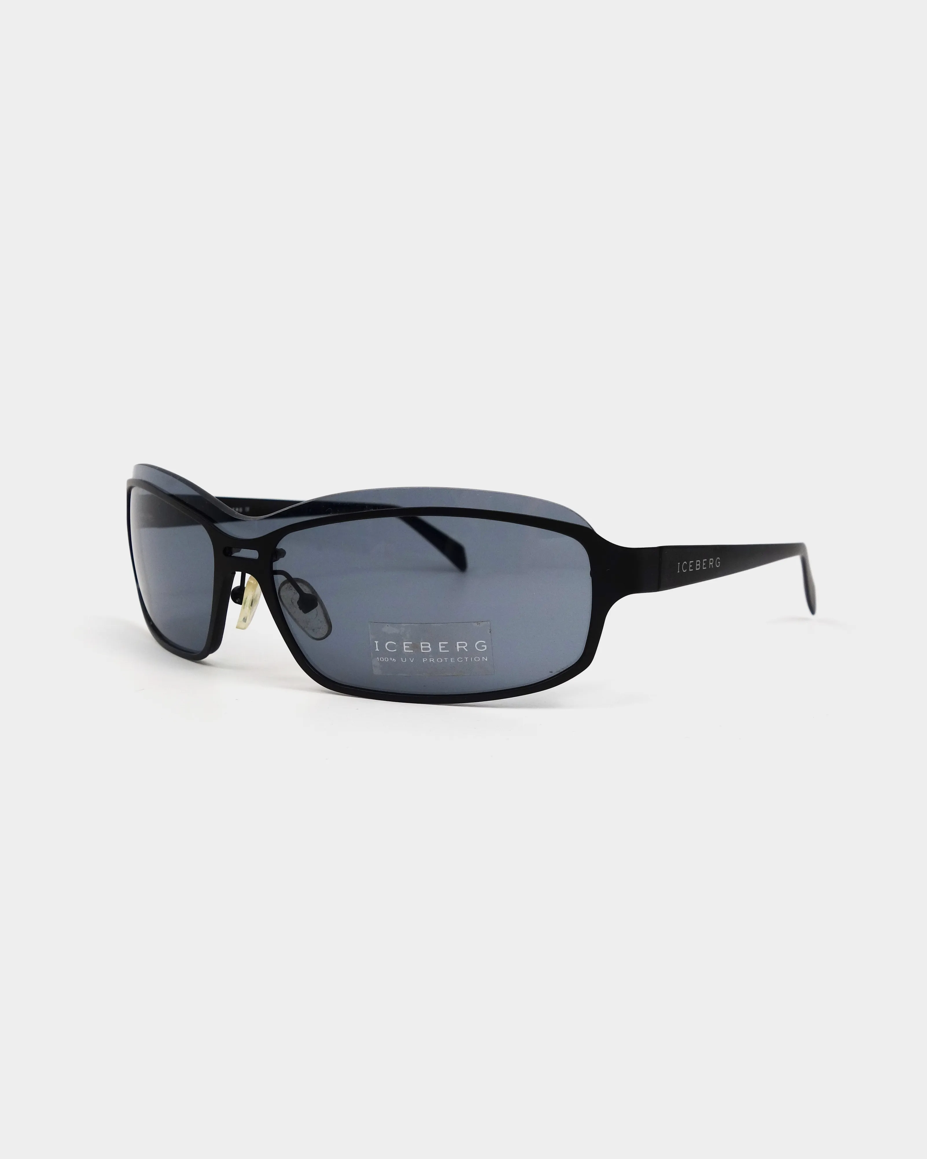 Iceberg Thin Aluminium Frame Black Sunglasses 2000's