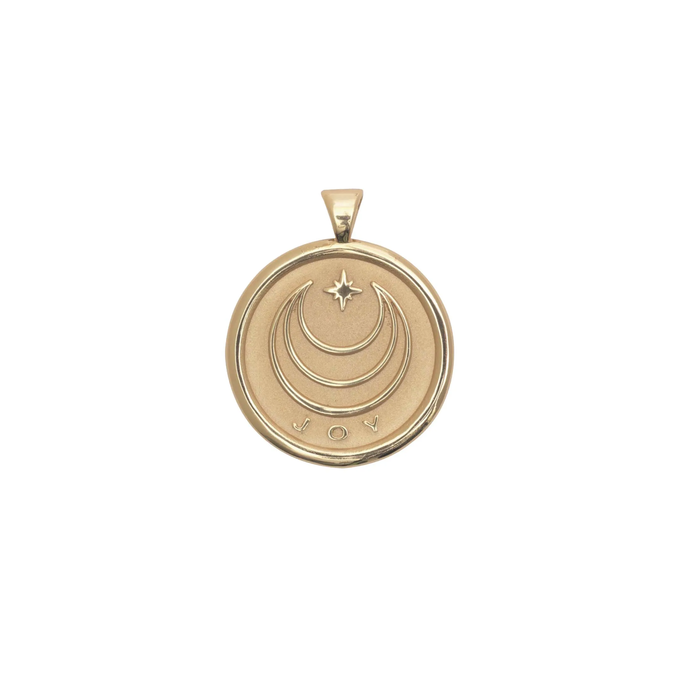 JOY JW Small Pendant Coin in Solid Gold