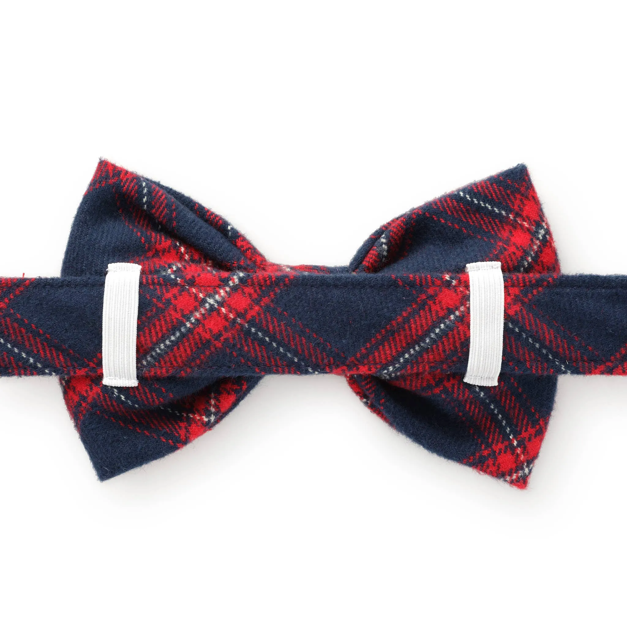 Kingston Plaid Flannel Holiday Dog Bow Tie: Large