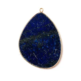 Lapis 27x34mm Slice Gold Plated - Pendant