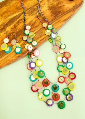 Larisa Multicolored Necklace & Earring Set