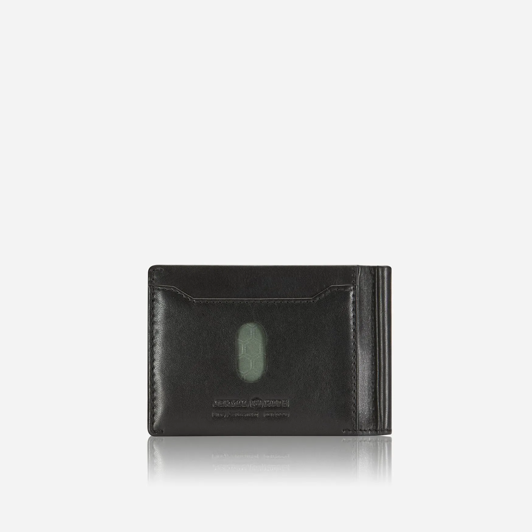 Leather Money Clip Wallet, Black