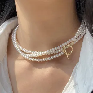 Long Chain OT Freshwater Pearl Necklace