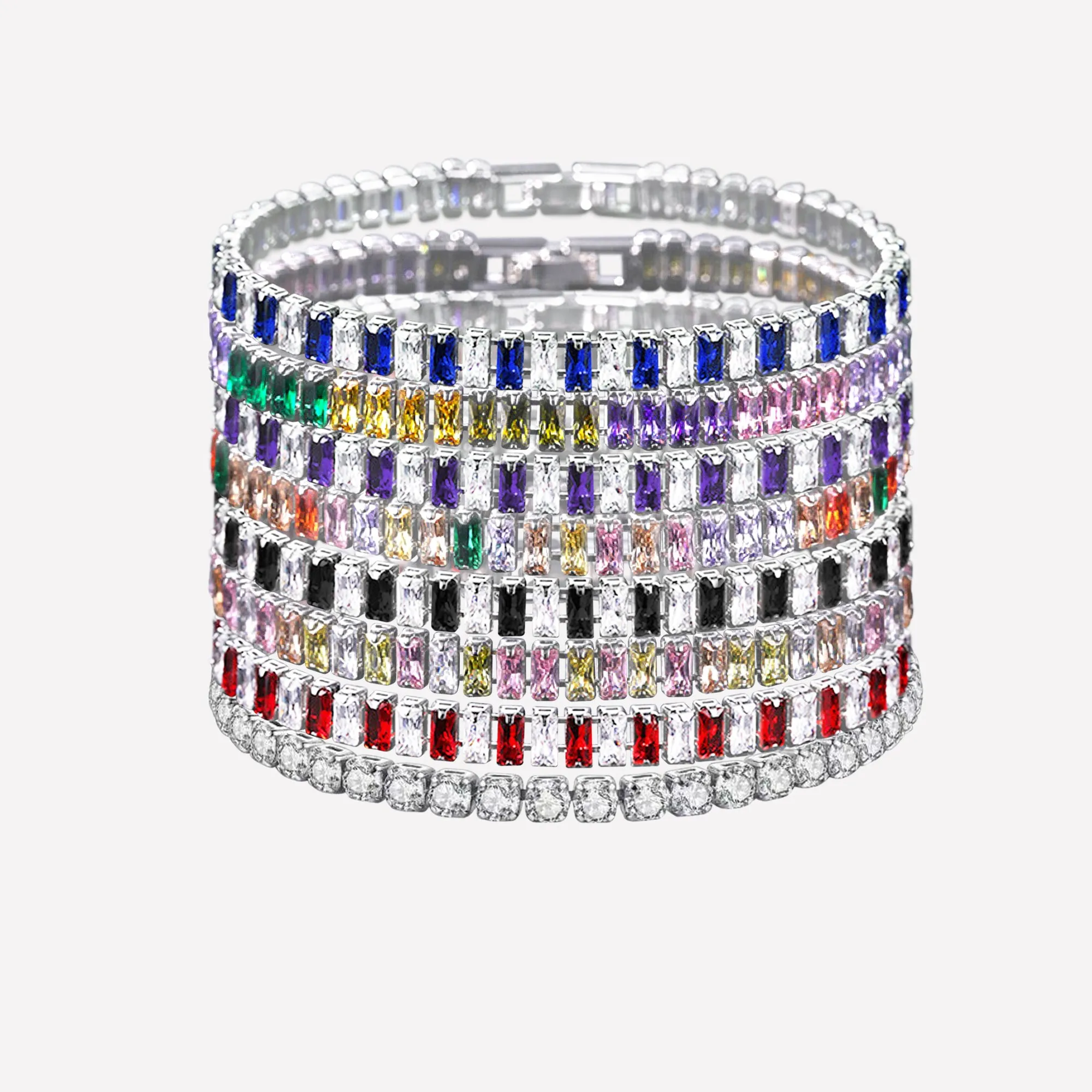 Lovely Ladies Tennis Style Bangle Bracelet