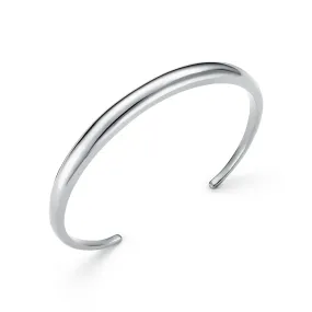 LUXE Domed Bangle - Silver